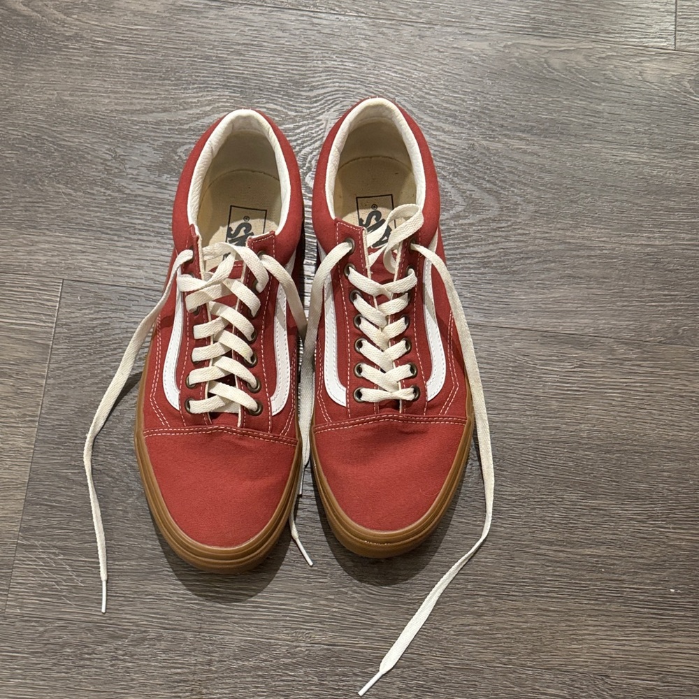 Vans Classic Red and White Sneakers